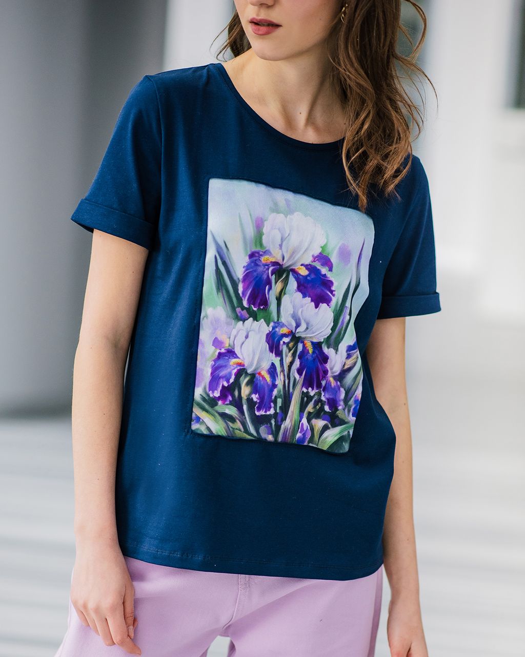 Футболка с шёлковой вставкой FSK108