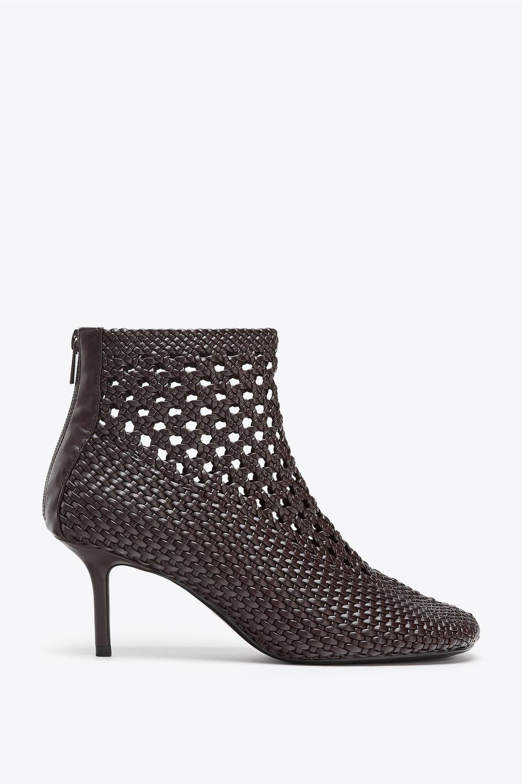 BRAIDED HEELED ANKLE BOOTS - Zara фото 3