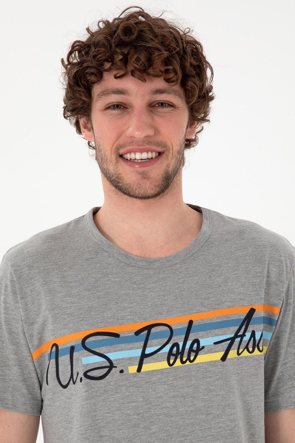 Erkek Bisiklet Yaka Gri Melanj Pijama Tak_m_ Sepette S_rpriz _ndirim - U.s. polo assn фото 2