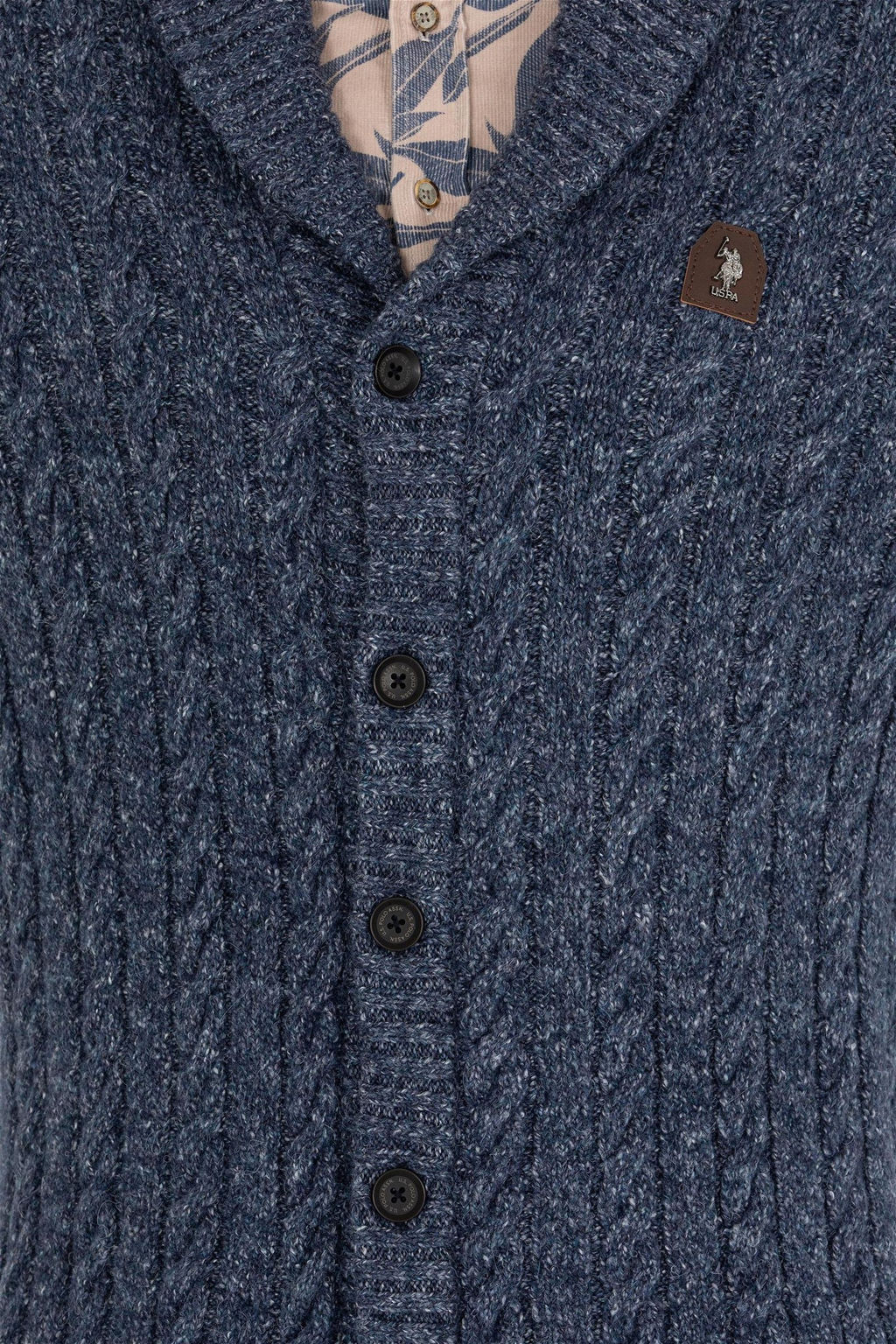 U. S. Polo Assn Мужской темно-синий трикотажный кардиган - U.s. polo assn фото 12