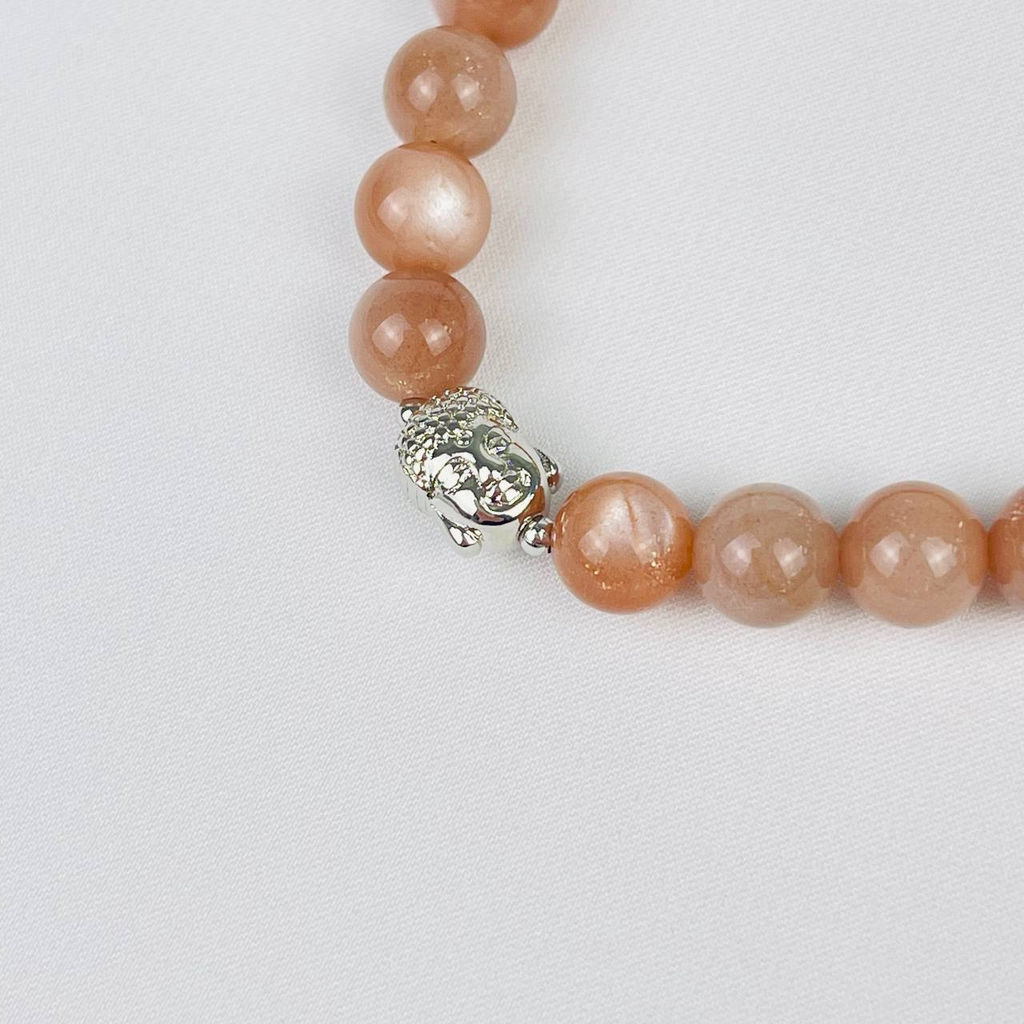 Браслет Будда из Лунного камня 18 см