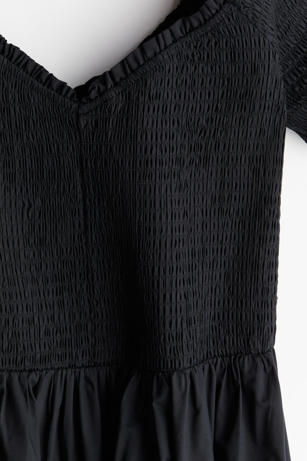 Vestido off-the-shoulder con cuerpo nido de abeja - H&m фото 10