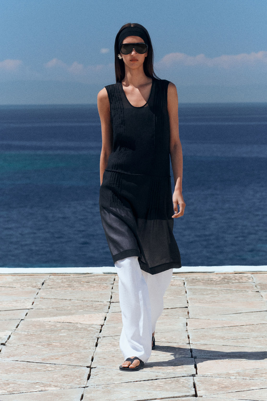 VESTIDO TRANSPARENTE CON DETALLE DE PLIEGUES - H&m фото 4