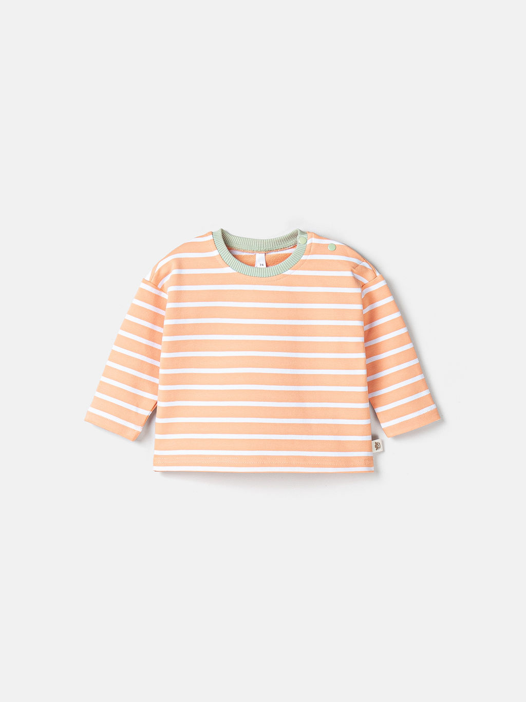 Лонгслив Полоска Коралл 0+ - Bungly фото 2