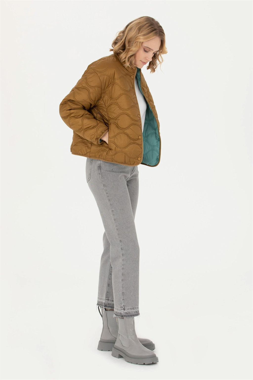 Женское светлое пальто цвета хаки Неожиданная скидка в корзине - U.s. polo assn фото 4