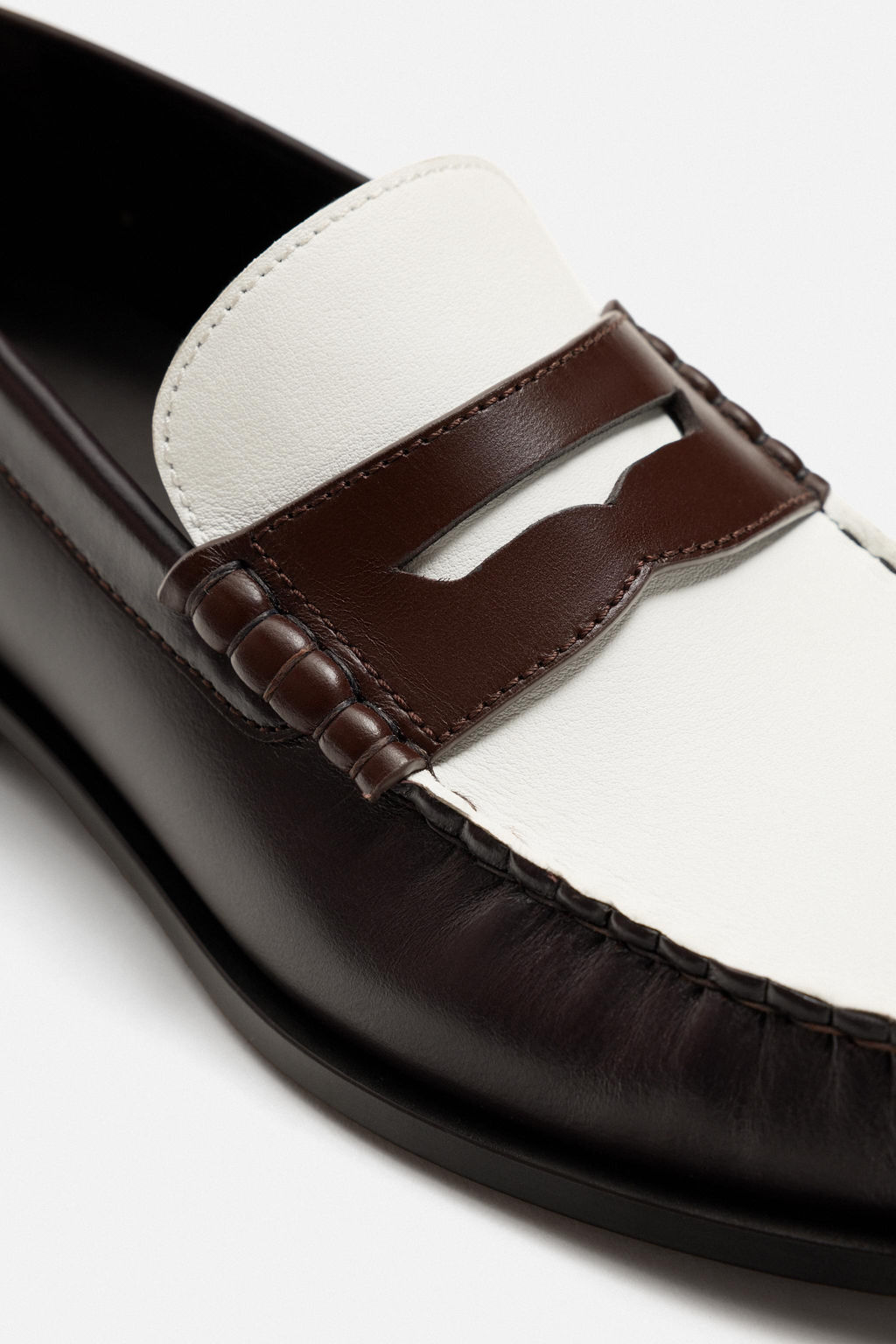 LEATHER PENNY LOAFERS - Zara фото 3