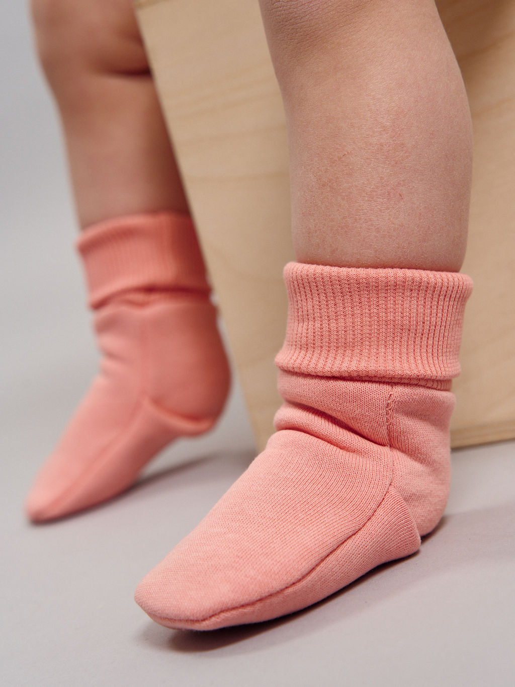 Носочки из футера Персик 0+ - Bungly фото 5