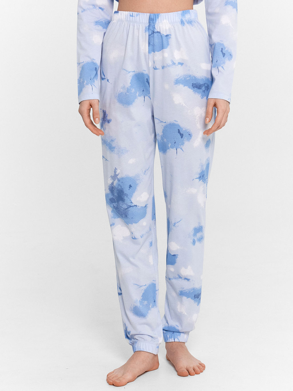 Пижама женская голубая с принтом и надписью Сладких снов голубая варка 592510 - Mark formelle фото 5