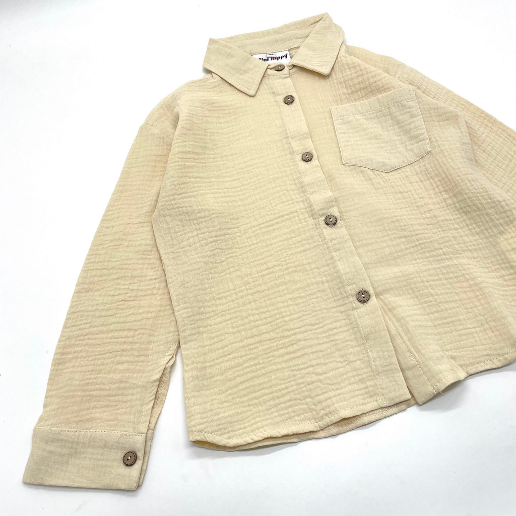 Детская рубашка из муслина GASTON, Белый - Caimano фото 15