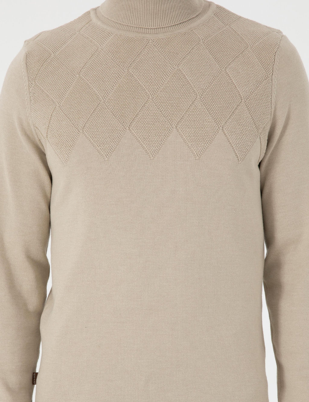 Kum Melanj Slim Fit Bal_k__ Yaka Triko Kazak - Pierre cardin фото 6