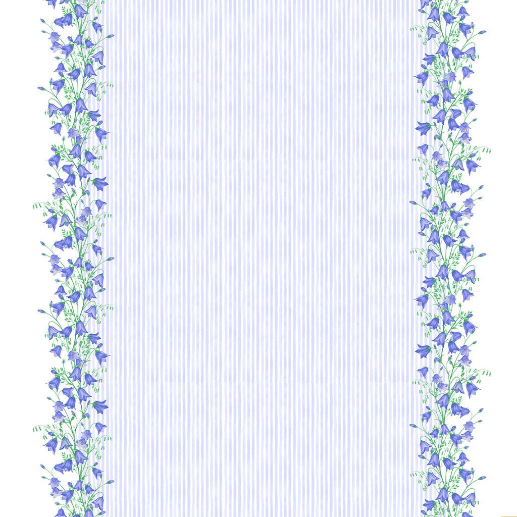 Колокольчики Скатерть 240х145см, длина стола до 200см, на 10-12 персон, хлопок Премиум 186г/м2, Домашняя мода (Россия)  фото 2