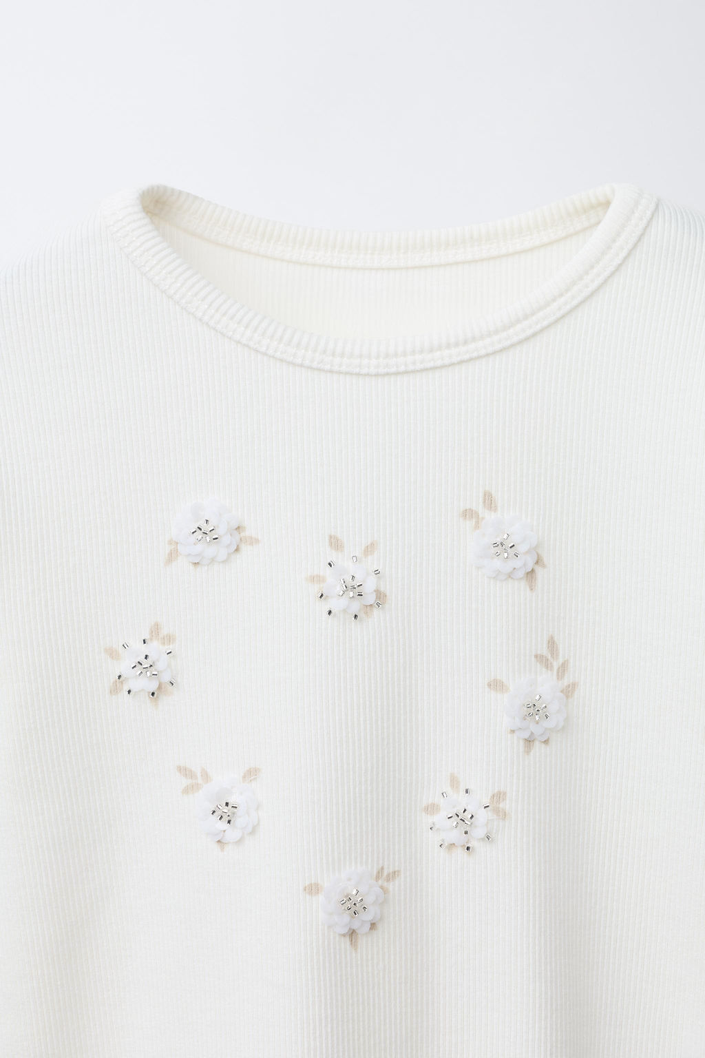 FLORAL APPLIQU_ T-SHIRT - Zara фото 3