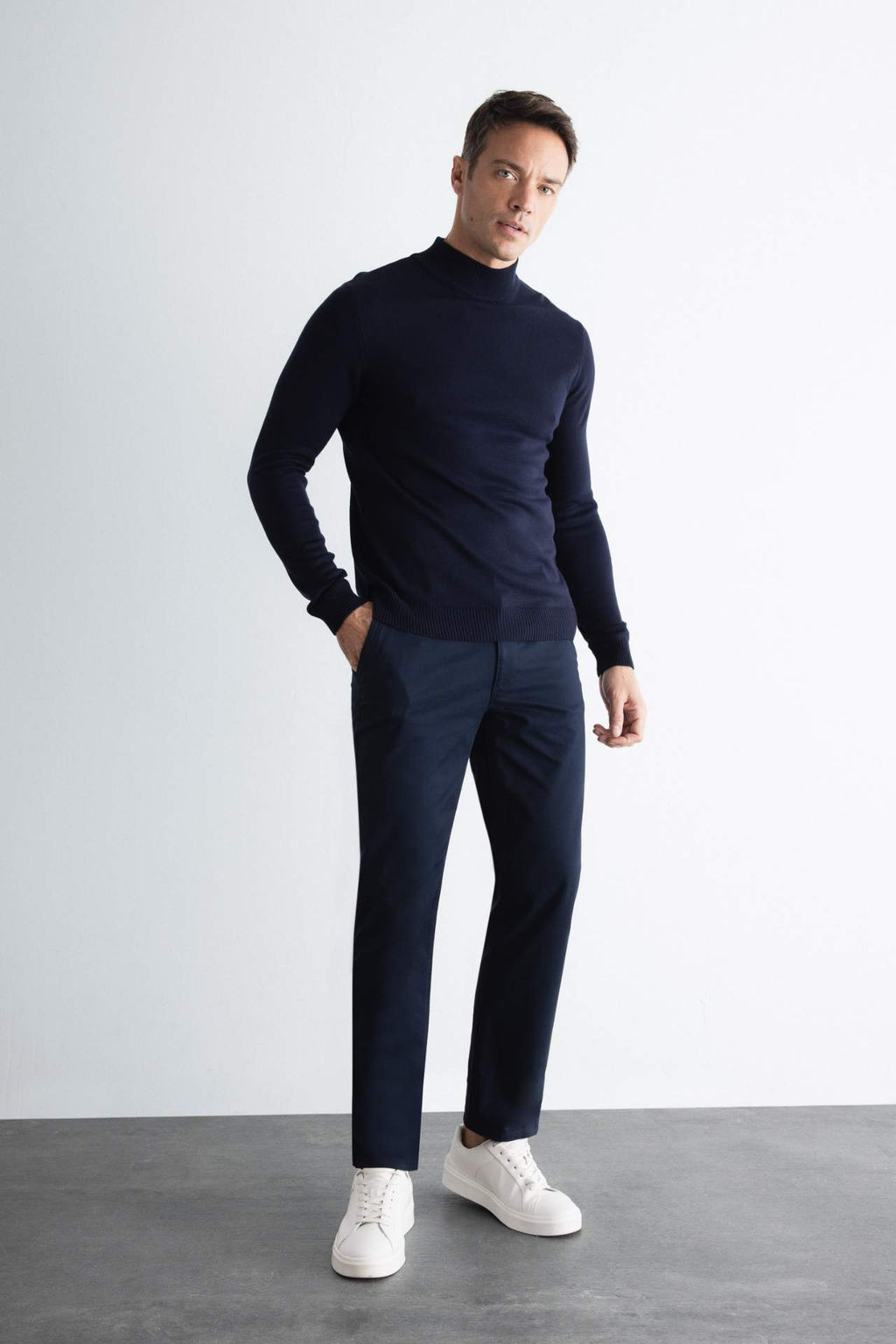 Kanvas Chino Pantolon Standart Kal?p 4 Cepli Pamuklu Esnek Duz Paca - Defacto фото 6