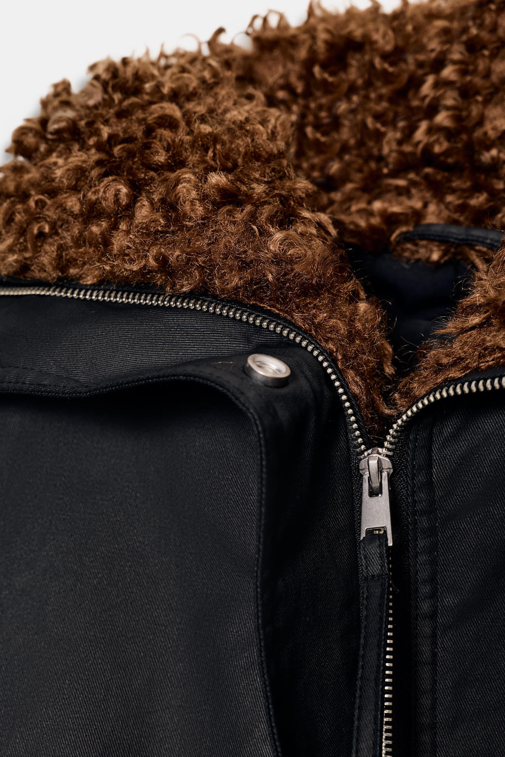 FAUX SHEARLING BOMBER JACKET ZW COLLECTION - Zara фото 11