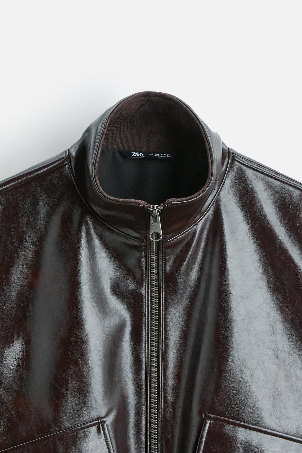LEATHER EFFECT JACKET - Zara фото 8