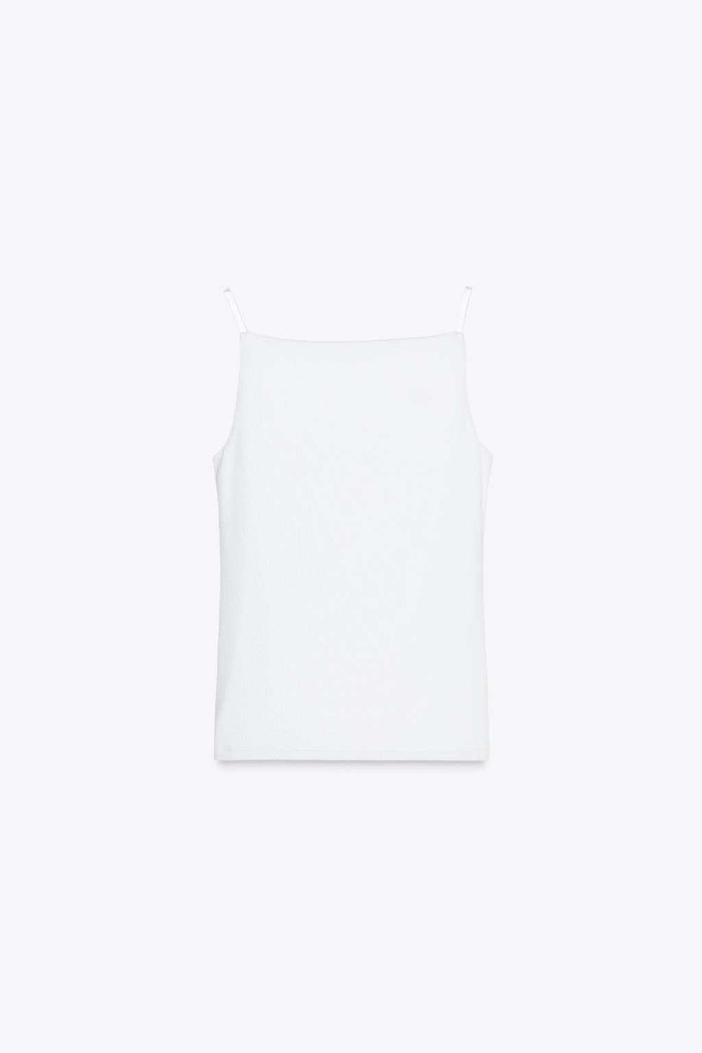 RIB TOP WITH POLYAMIDE STRAPS - Zara фото 5