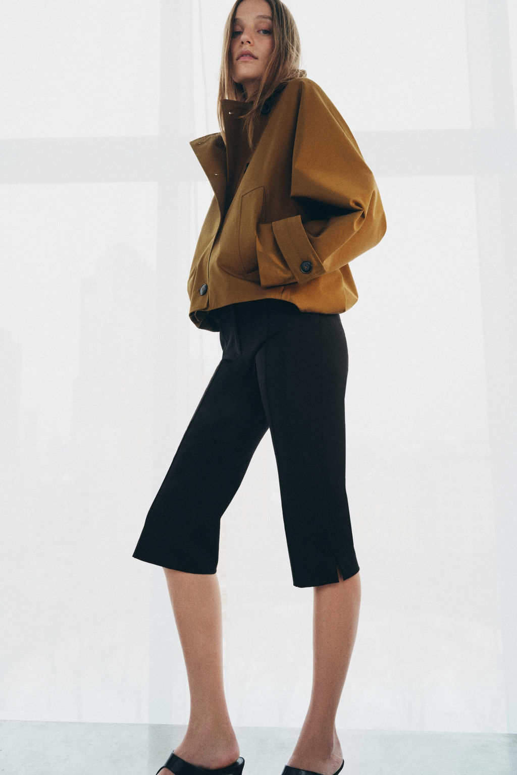 TRENCH CORTO WATER REPELLENT ZW COLLECTION / Tostado - Zara фото 5