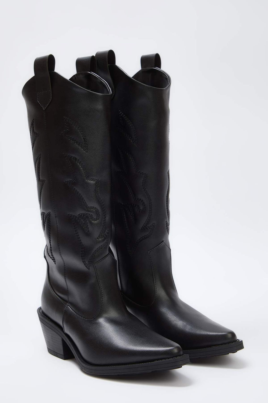 Siyah Nak?sl? Badem Burun Blok Topuklu Kad?n Kovboy Cizme
TAKAW26CZ00013 - Trendyolmilla фото 3