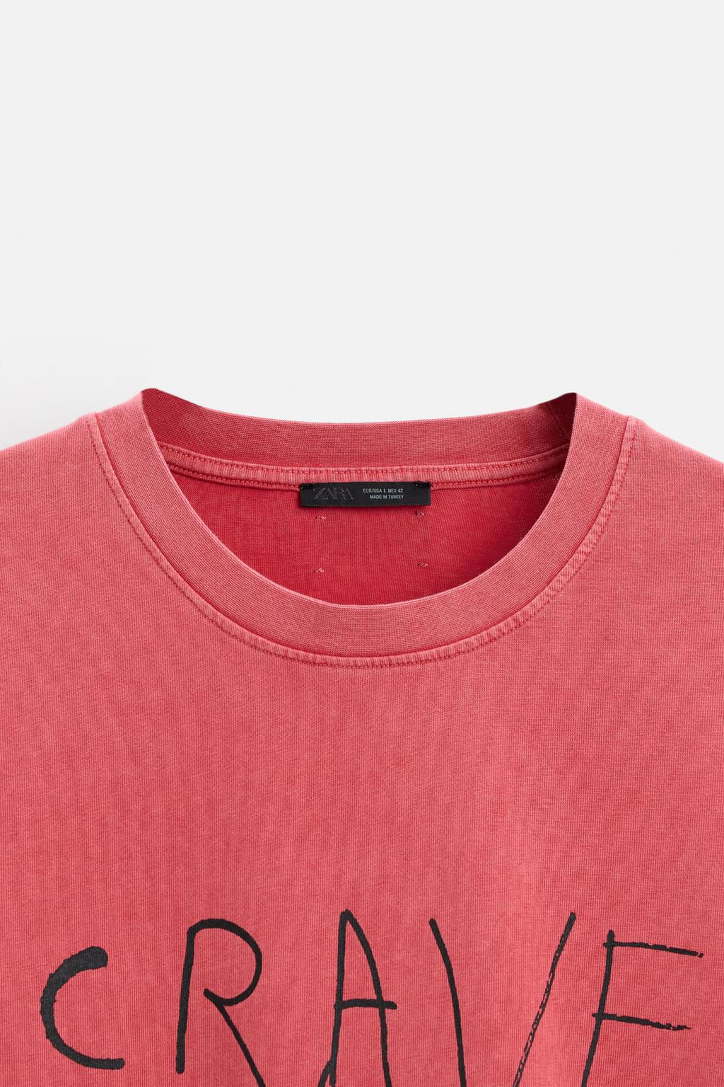 T-SHIRT WITH CONTRAST PATCH - Zara фото 9