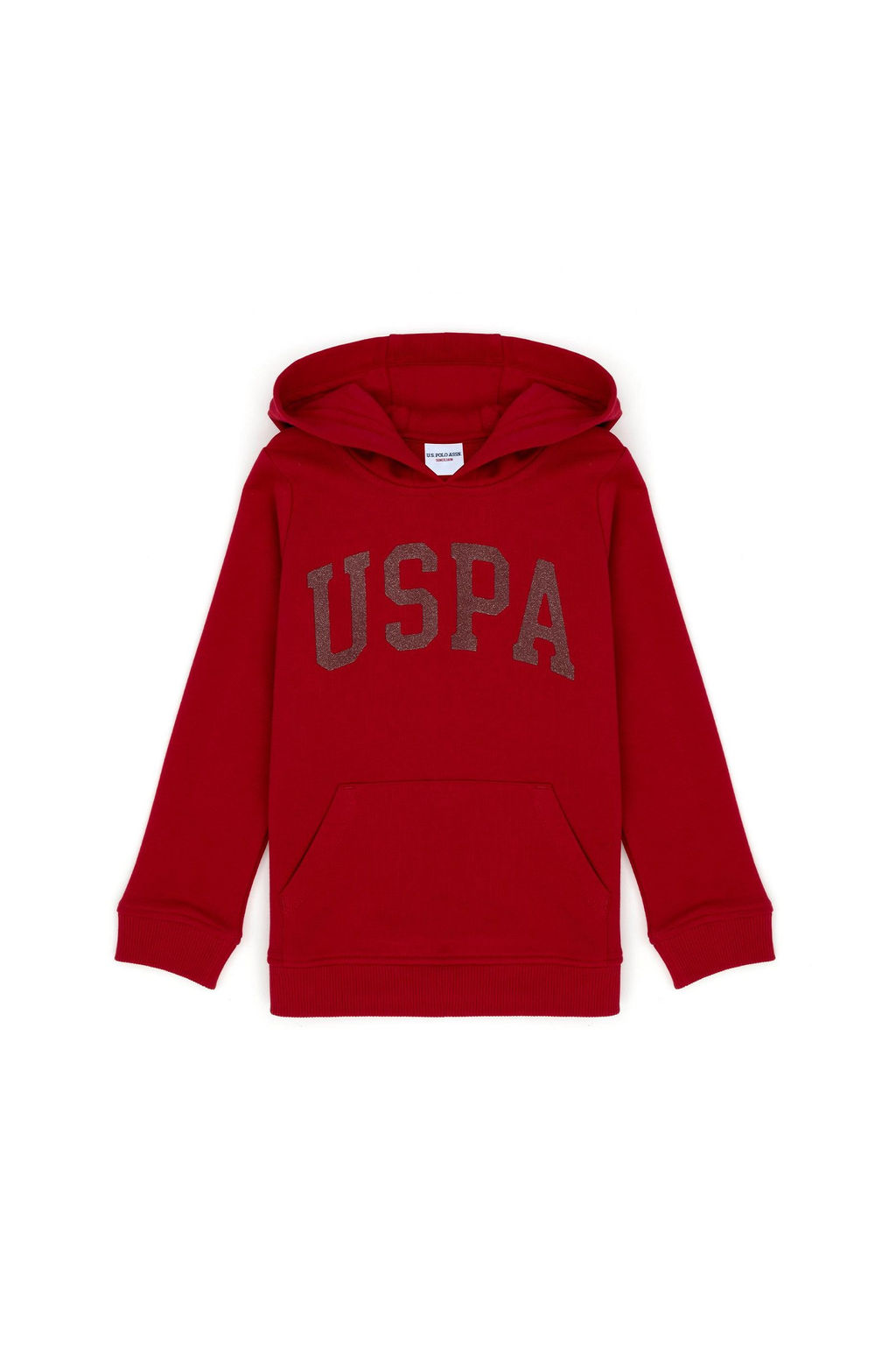 U. S. Polo Assn Красная базовая толстовка с капюшоном для девочек