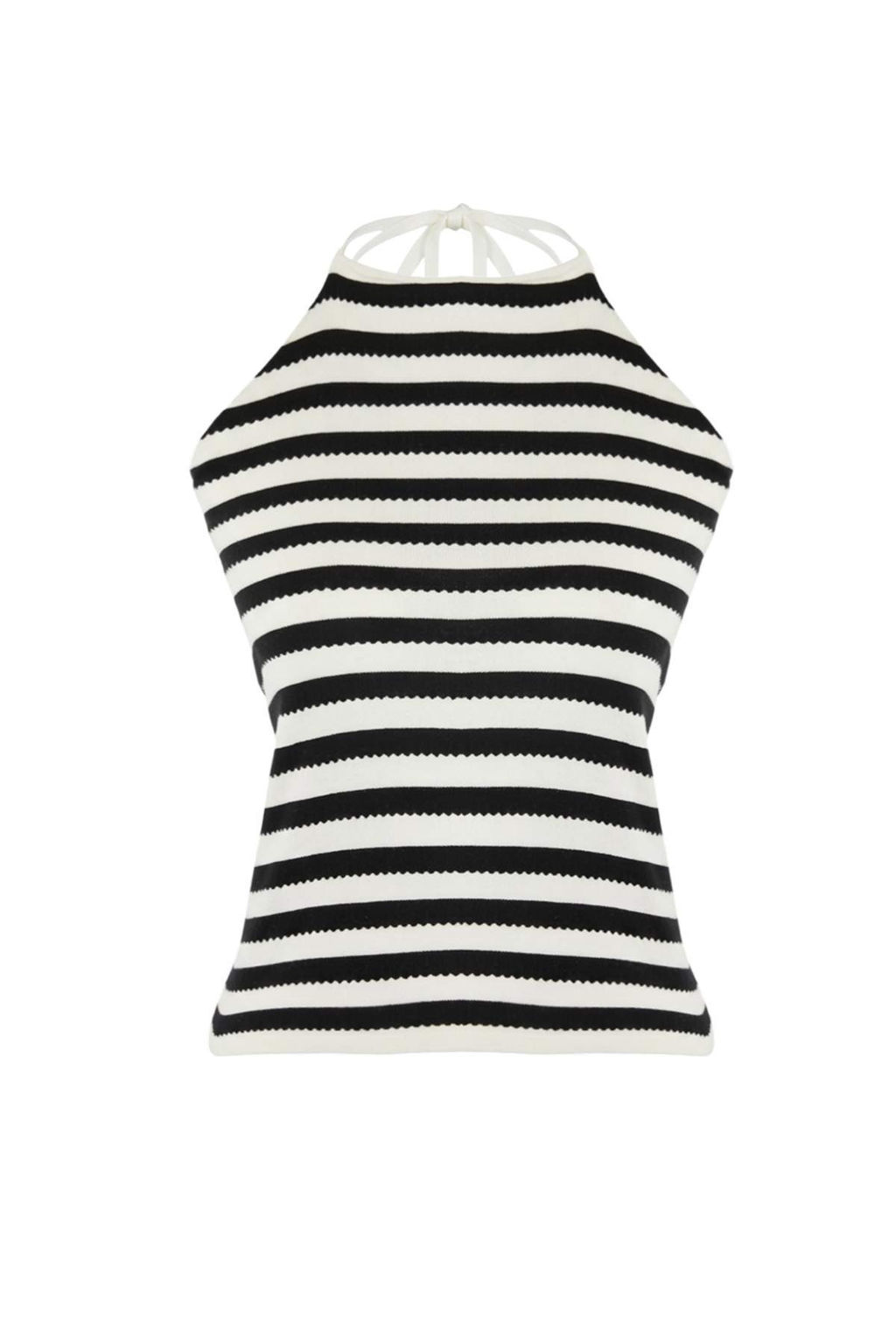 Ekru Pamuk Kar?s?ml? Vucudu Saran Yaka Baglamal? Triko Bluz TWOSS26BZ00319 - Trendyolmilla фото 5