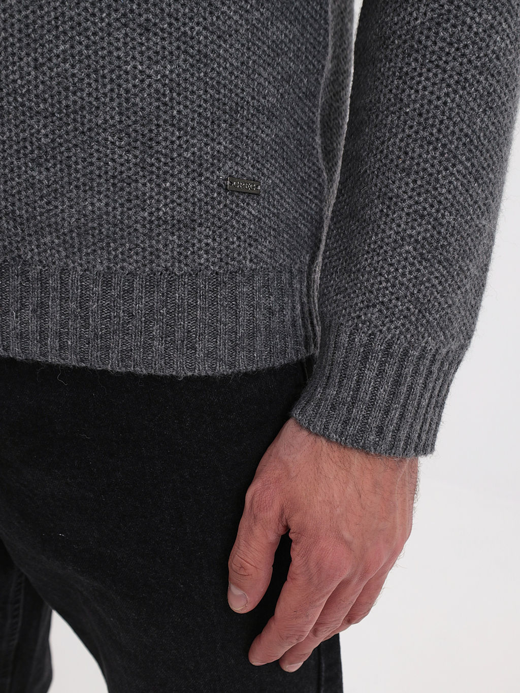 Джемпер мужской GREG G134-соты D1 (св.серый)  фото 4