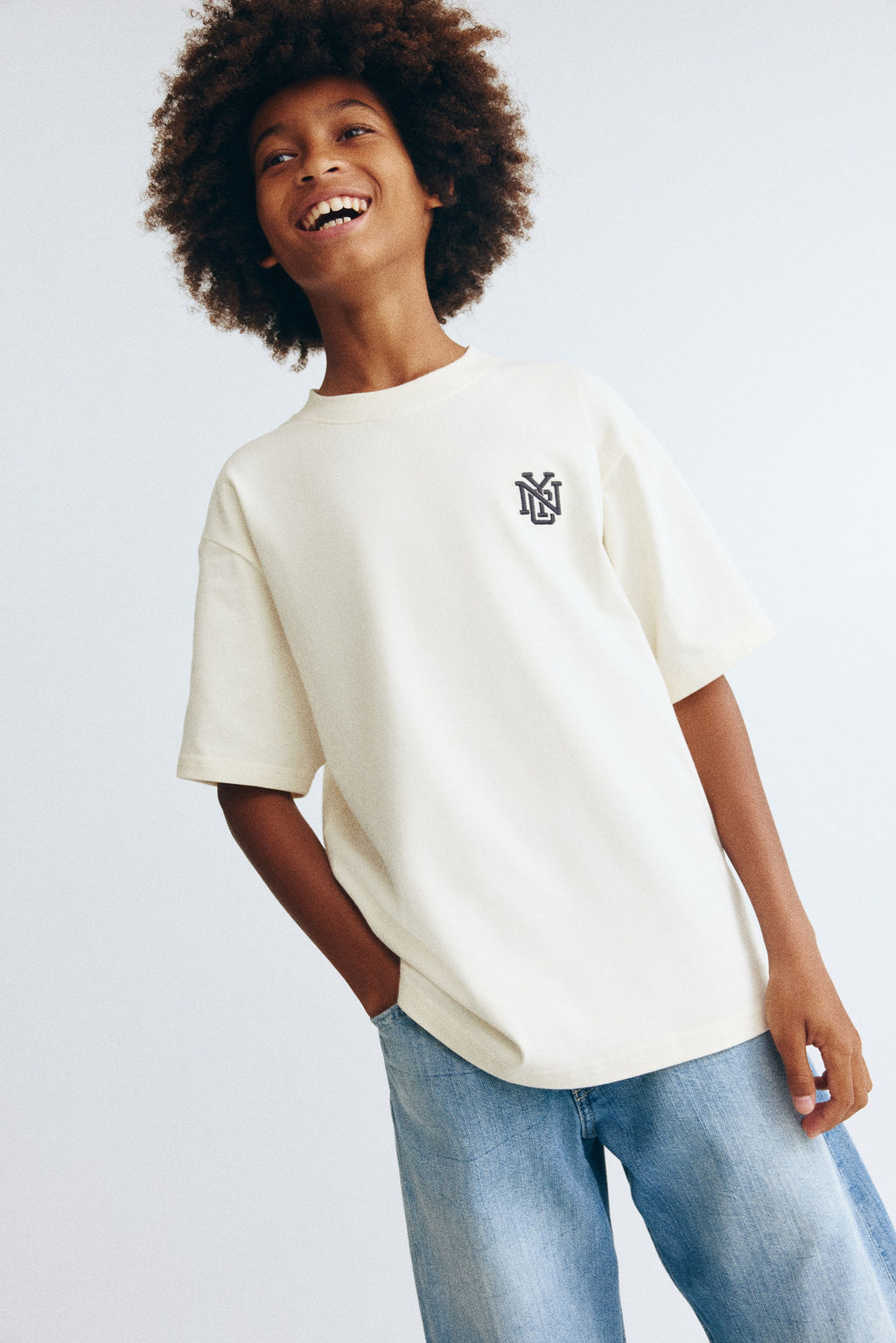 Camiseta estampada de corte holgado