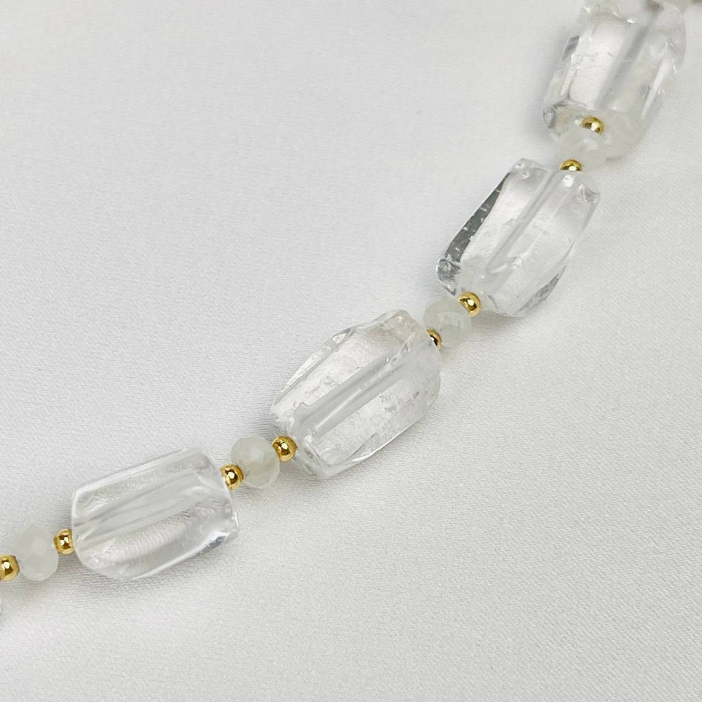 Колье из Горного Хрусталя и Лунного камня - Радуга самоцветов фото 3