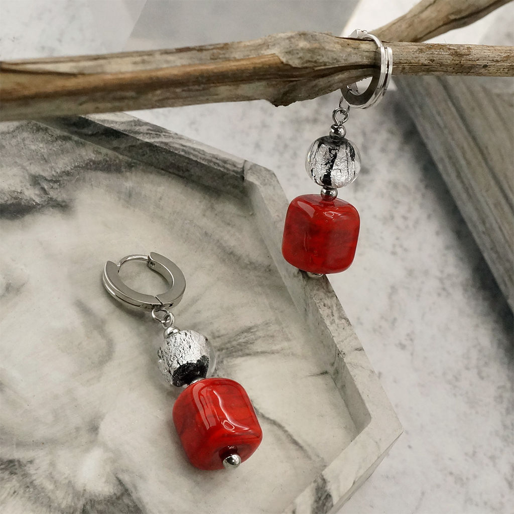 Серьги из муранского стекла BLAZING STYLE LS3462 - Vloes фото 2