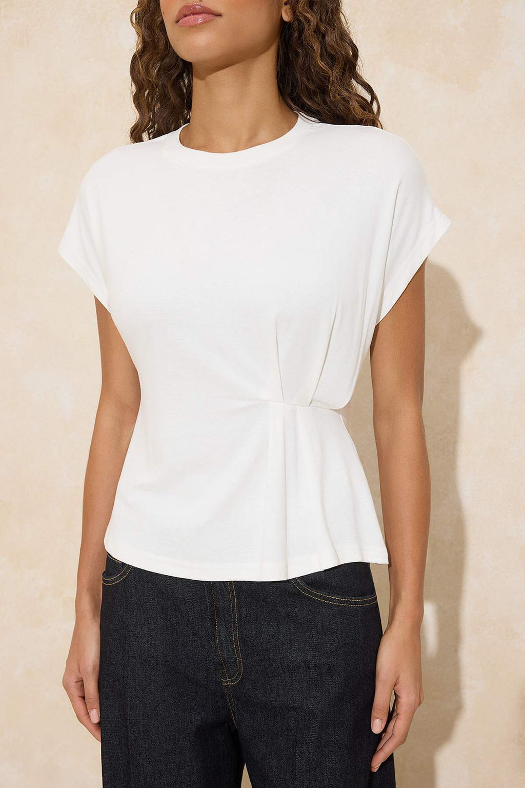 Murdum Relaxed/Rahat Kal?p Kay?k Yaka Buzgulu Premium Yumusak Orme T-Shirt TWOSS26BZ00270 - Trendyolmilla фото 7