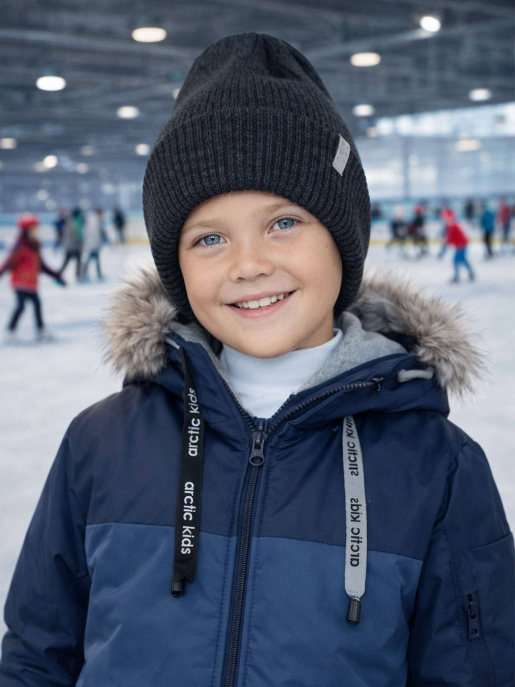 Шапка вязаная антрацит