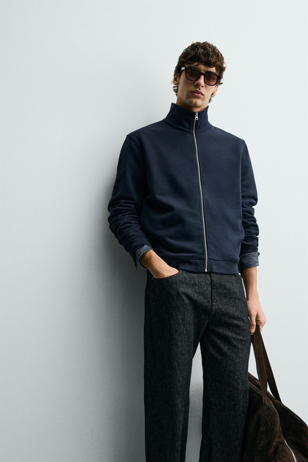 BASIC ZIP-UP SWEATSHIRT - Zara фото 14