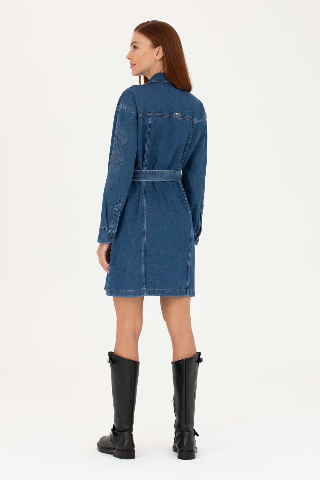 Kad_n Koyu Mavi Jean Elbise - U.s. polo assn фото 5