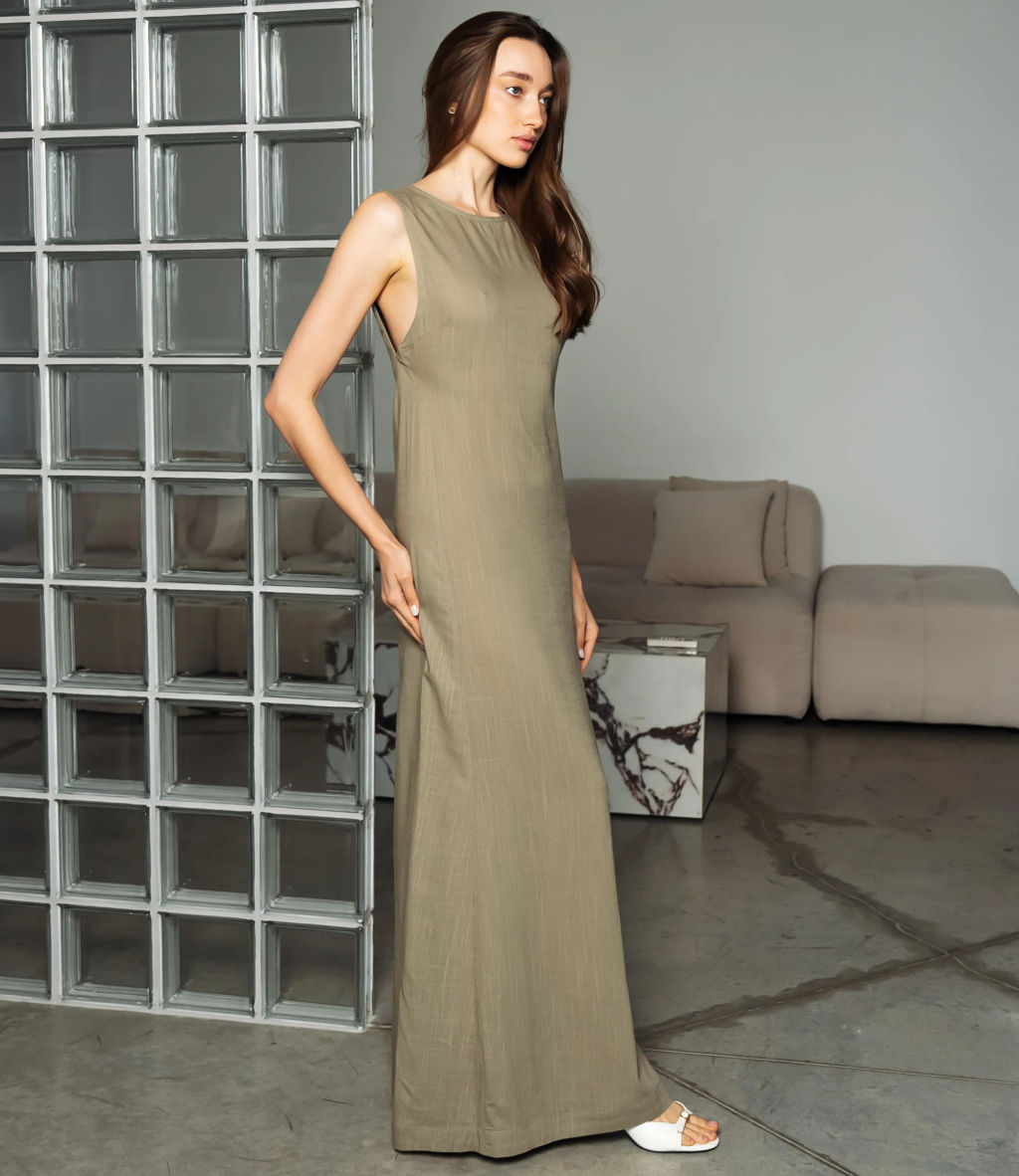 Платье #ОКТ025025, полынь - Dommod фото 2