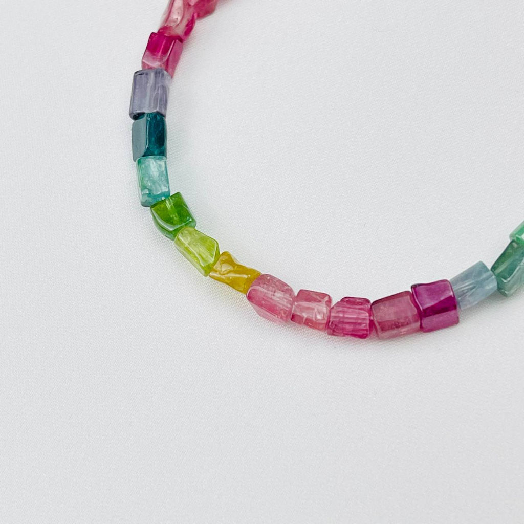 Браслет из Турмалина микс 18 см + - Радуга самоцветов фото 3