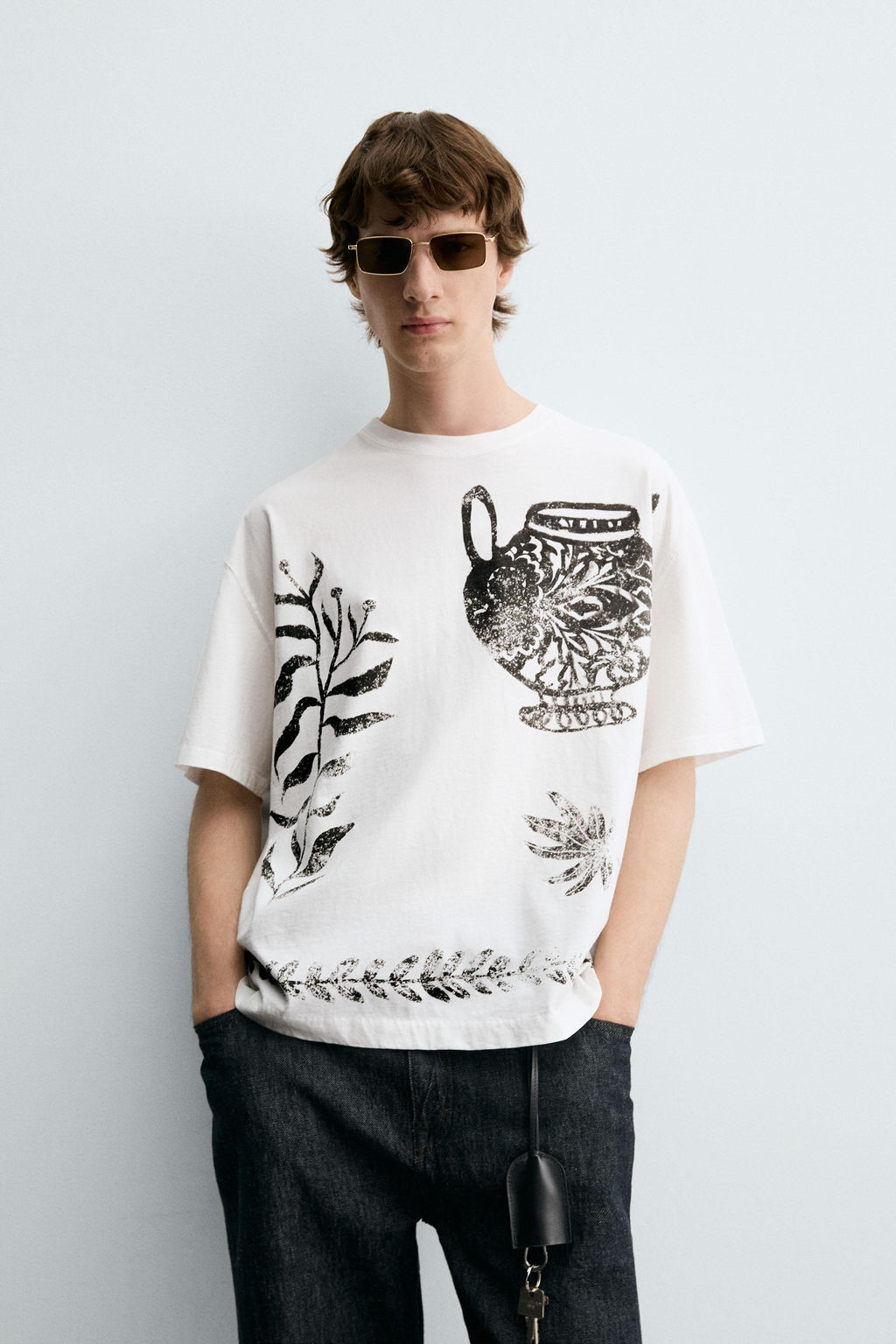 CONTRAST PRINT T-SHIRT - Zara фото 2