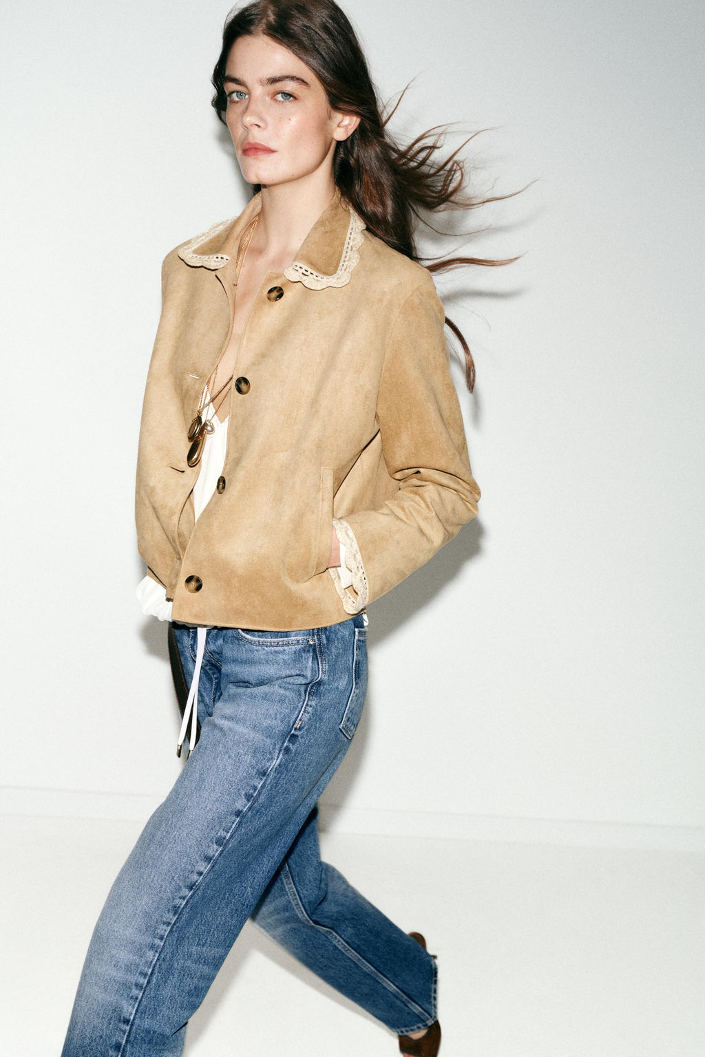 FAUX SUEDE JACKET - Zara фото 4