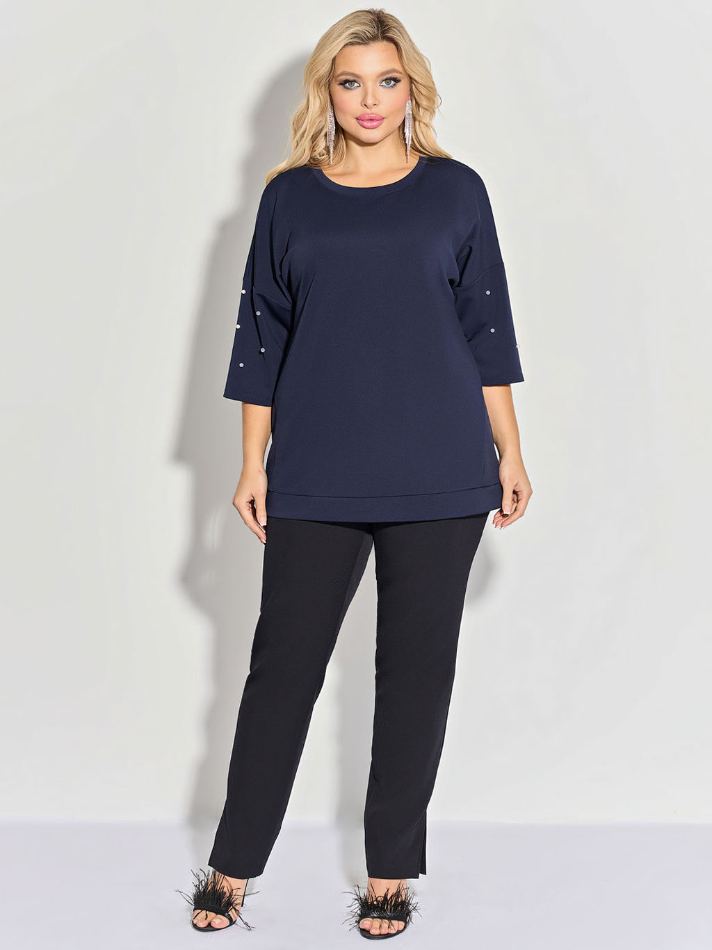 Джемпер 0027-40 чернильный - Dora фото 8