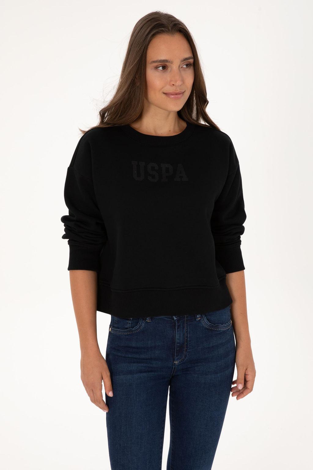 Kad_n Siyah Basic Sweatshirt Sepette S_rpriz _ndirim - U.s. polo assn фото 3