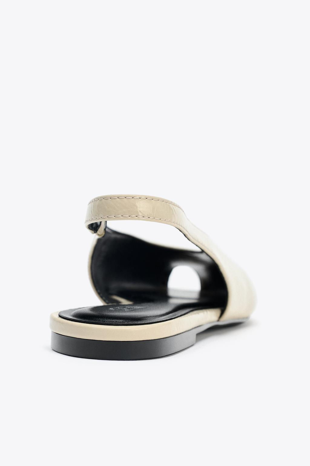 OPEN-TOE SLINGBACK SHOES - Zara фото 7