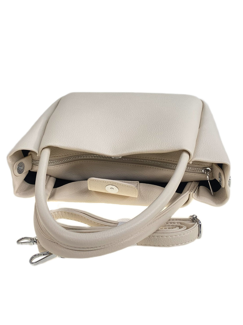 Женская сумка из искусственной кожи, цвет молочный - Greta фото 2