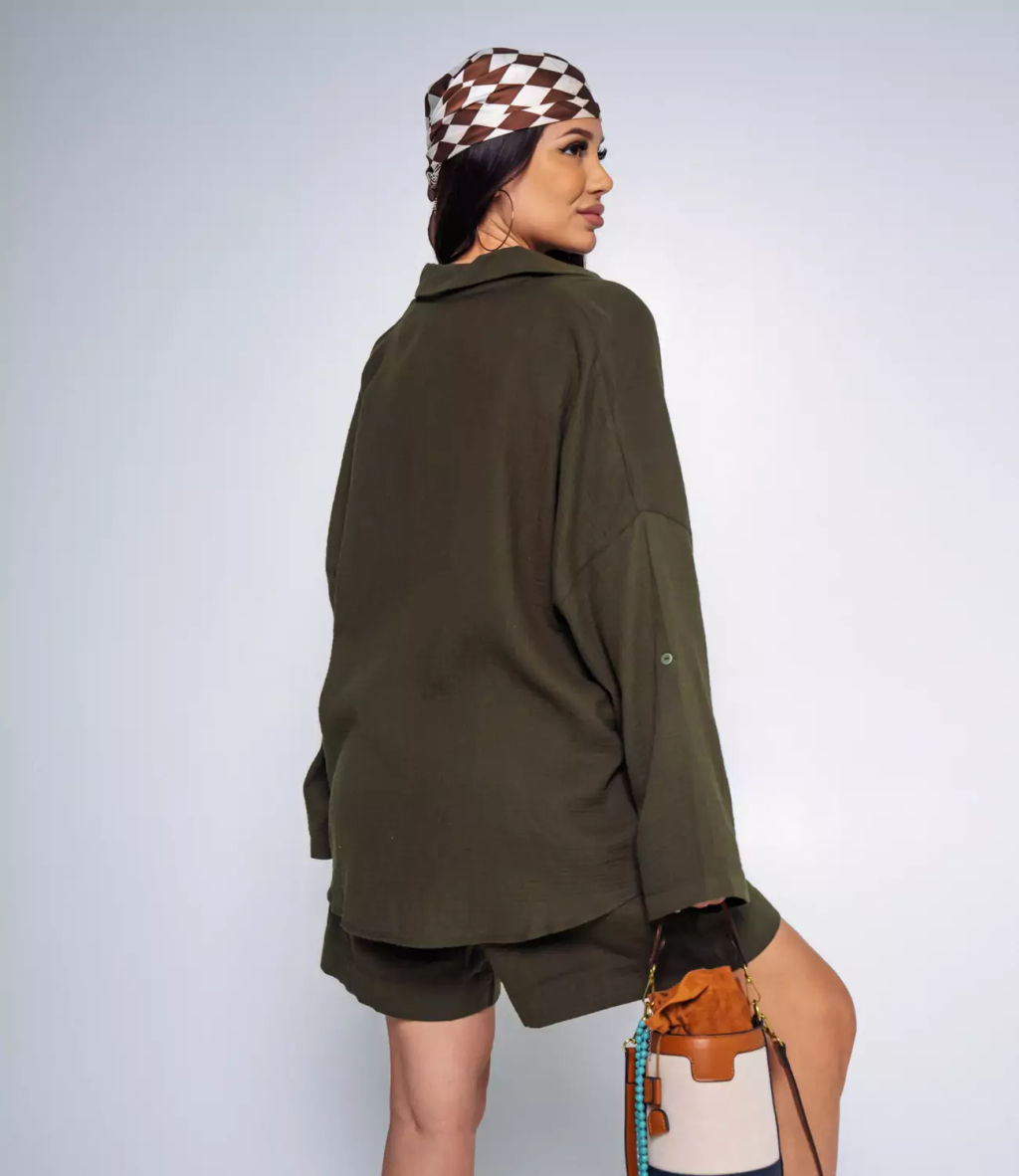 Костюм #ОБШ2490, тёмный-хаки - Dommod фото 3