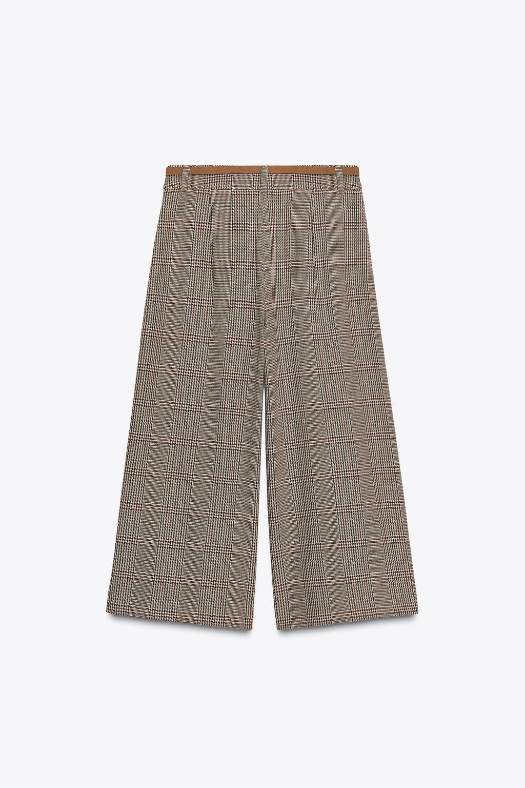 HOUNDSTOOTH LONG BERMUDA SHORTS WITH BELT