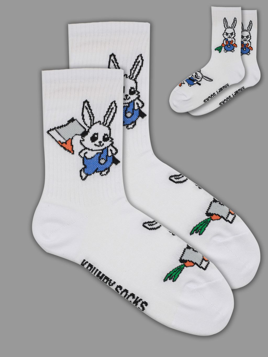 Носки р.40-45 TxT Кролик с морковкой и топором - Krumpy фото 6