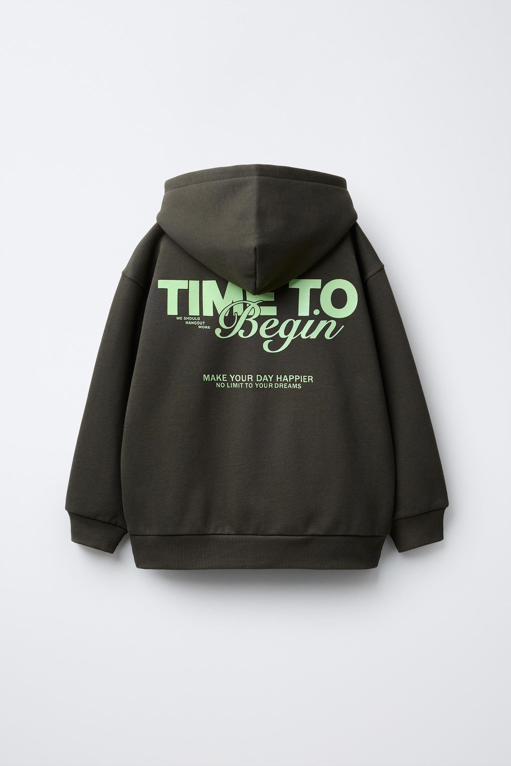 RAISED SLOGAN PRINT HOODIE - Zara фото 2