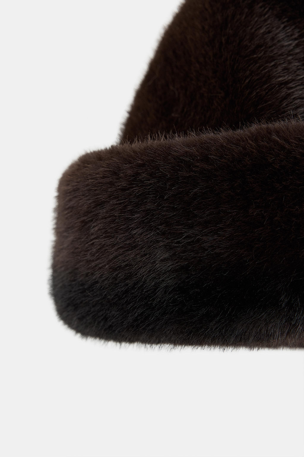FAUX FUR TURN-UP HAT - Zara фото 3