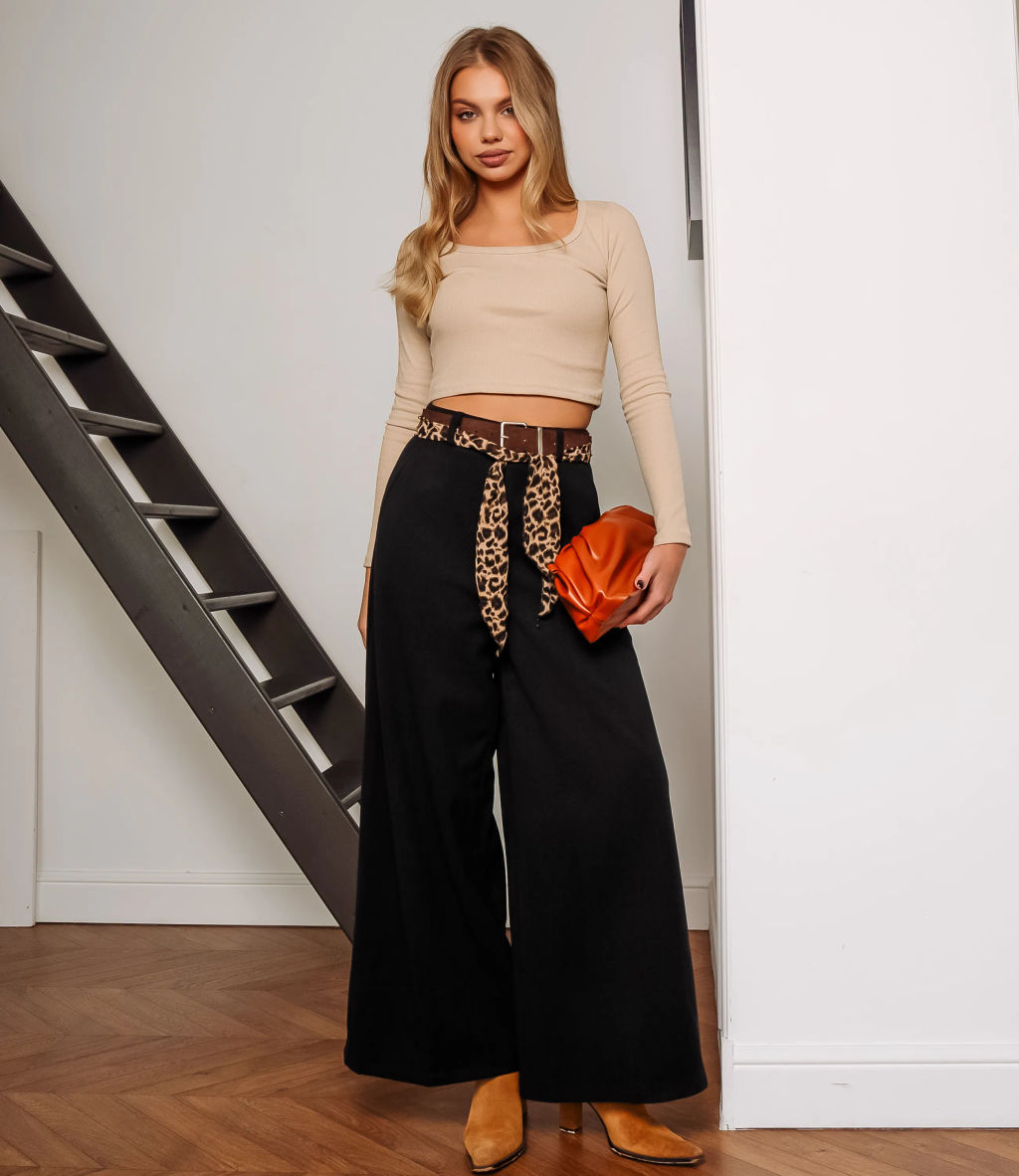 Брюки #КТ0930, чёрный