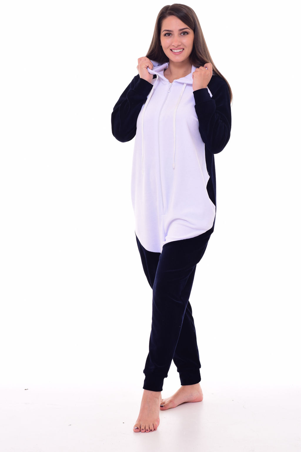 Пижама женская Кигуруми Панда 1-187 (темно-синий)