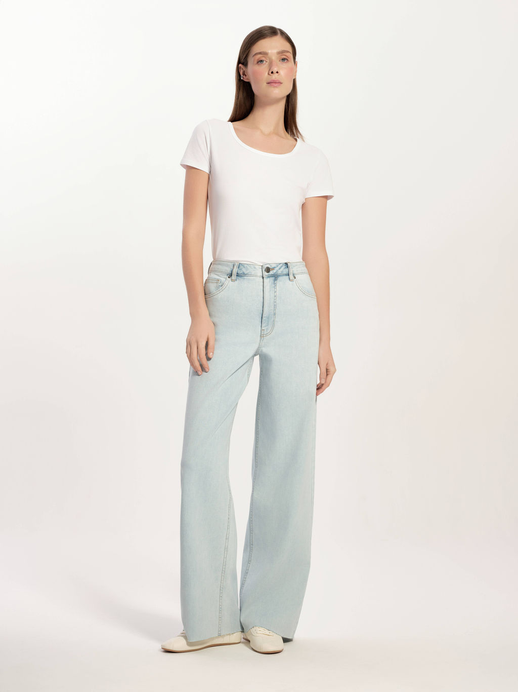 CONTE CON-784 Джинсы wide leg ULTRA-LONG небесно-голубого цвета light blue