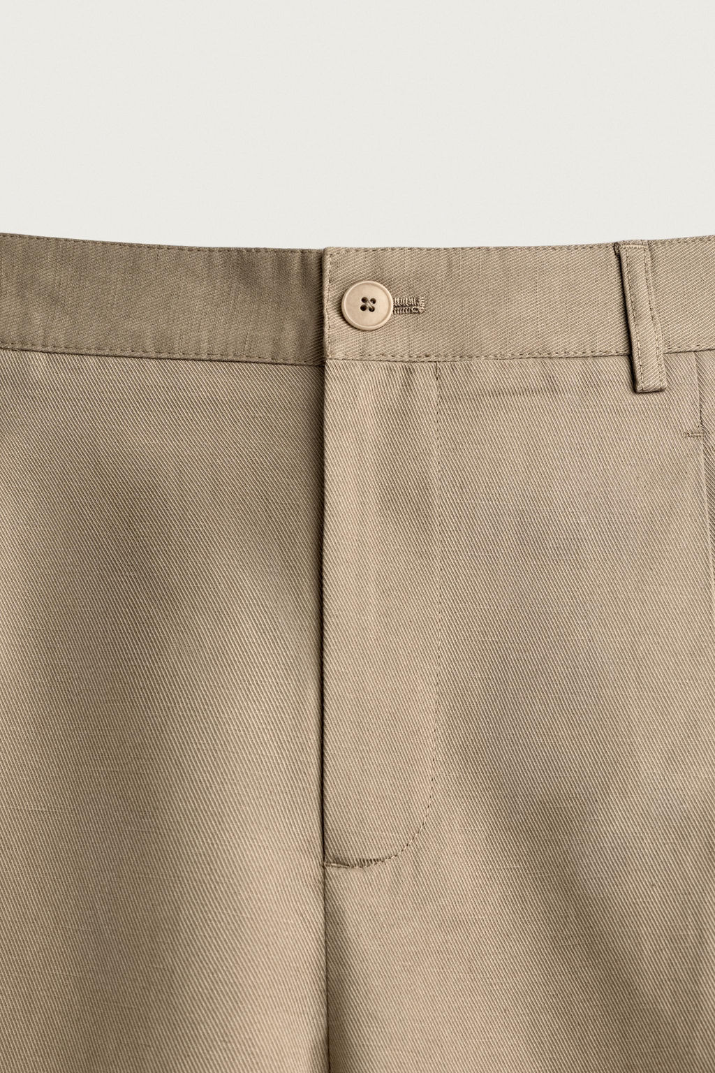 PANTAL?N RELAXED FIT PLIEGUES / Beige - Zara фото 9